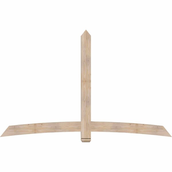 Ekena Millwork Bellingham Smooth Timber Gable Bracket, Douglas Fir, 96"W x 60"H x 3 1/2"D x 5 1/2"F, 15/12 Pitch GBW096X60X0406BEL00SDF - main